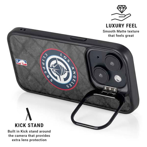 NBA Los Angeles Clippers Black Rust iPhone 14 Kickstand Case